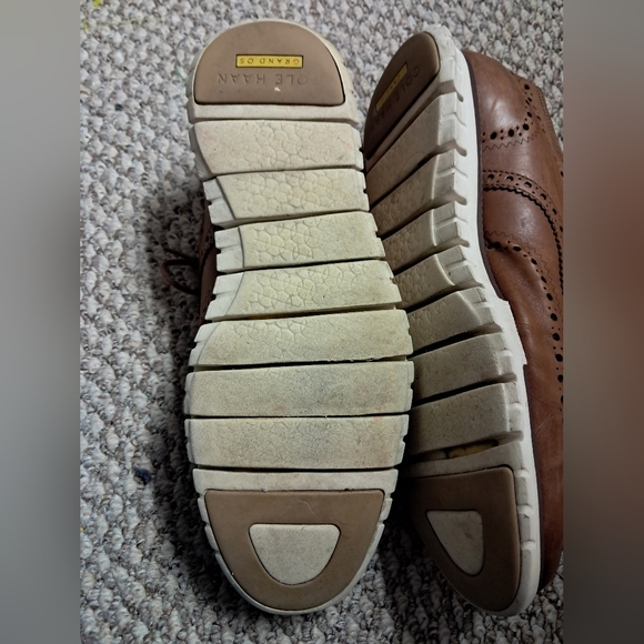 Cole Haan ZERØGRAND Remastered Wingtip Oxford Mens 11M Brown Casual Dress Shoe - Picture 5 of 7